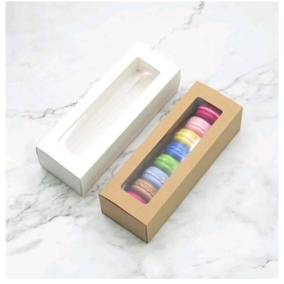 20 Pcs Macaron Boxes for Gift Giving, Bakery Candy Box with Clear Window, Treat - Picture 2 of 10